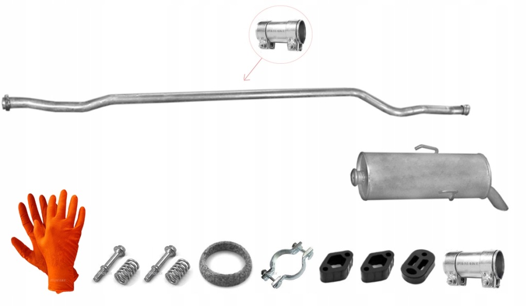 Купить Peugeot 106 1.4 2000-2004 хэтчбек труба средняя + гаситель конечный
