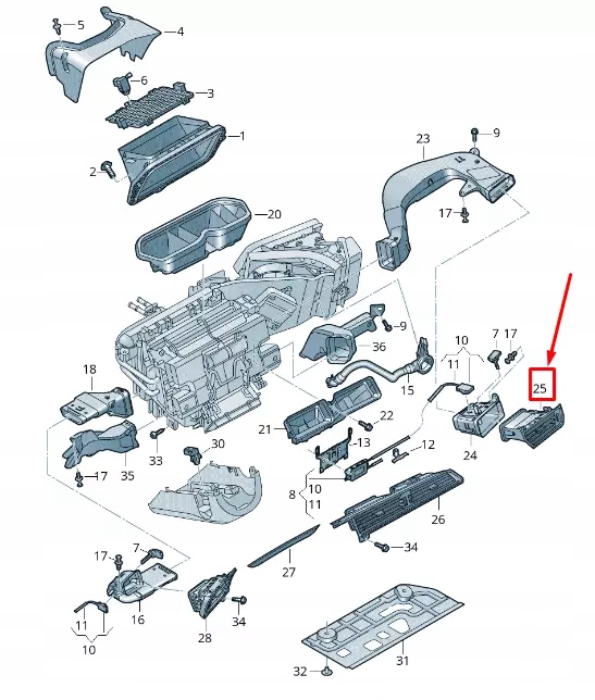 фото №1, Audi e-tron gen левая приборная панель приборная воздуховод воздуха rhd 4kr8209026ps
