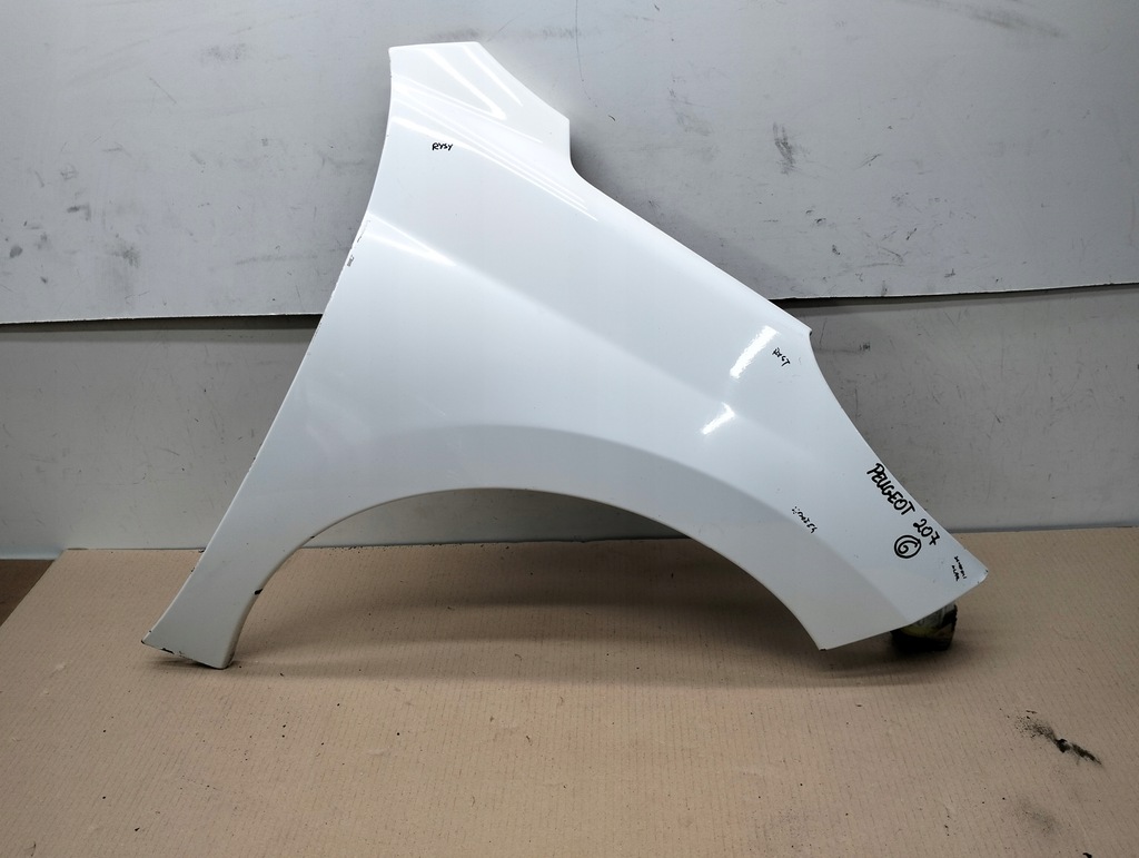 фото №1, Крыло правый перед peugeot 207 lift оригинал белый