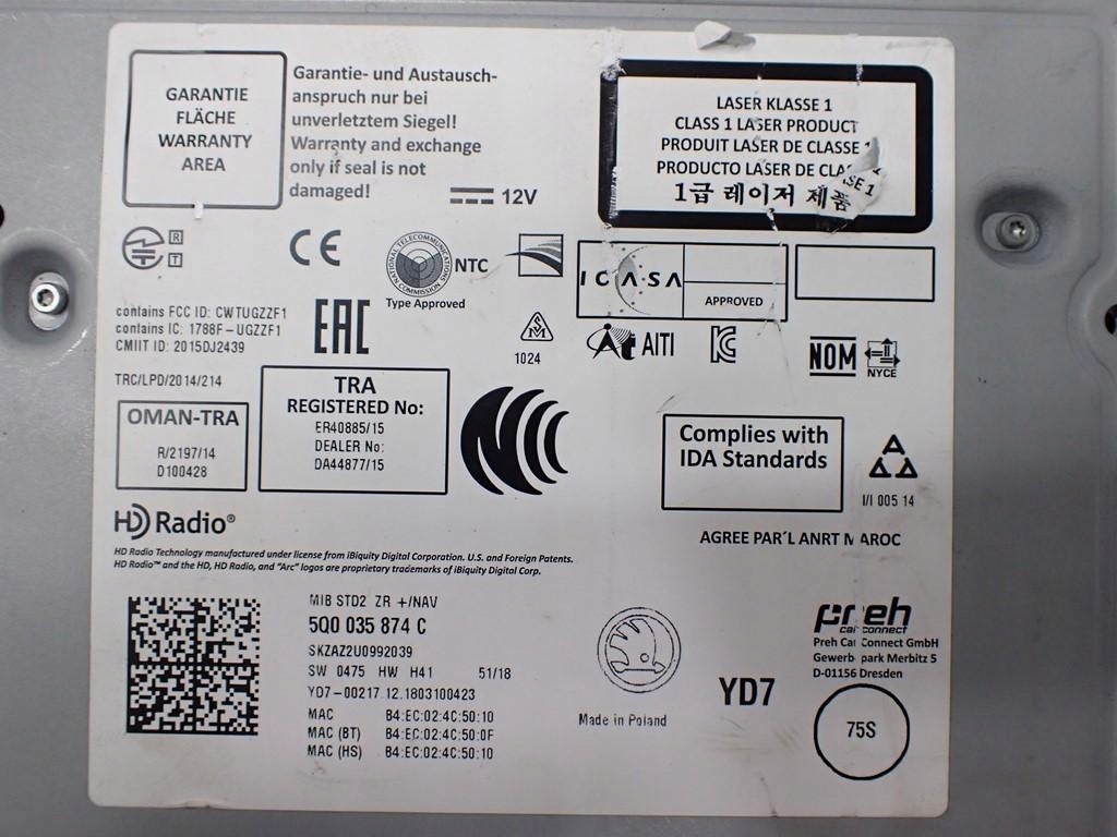 фото №10, Навигация navi радио оригинал 565919605b 5q0035874c skoda karoq 18r