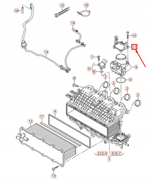 фото №10, Audi q3 8u впуск система retaining bar 03f145853a