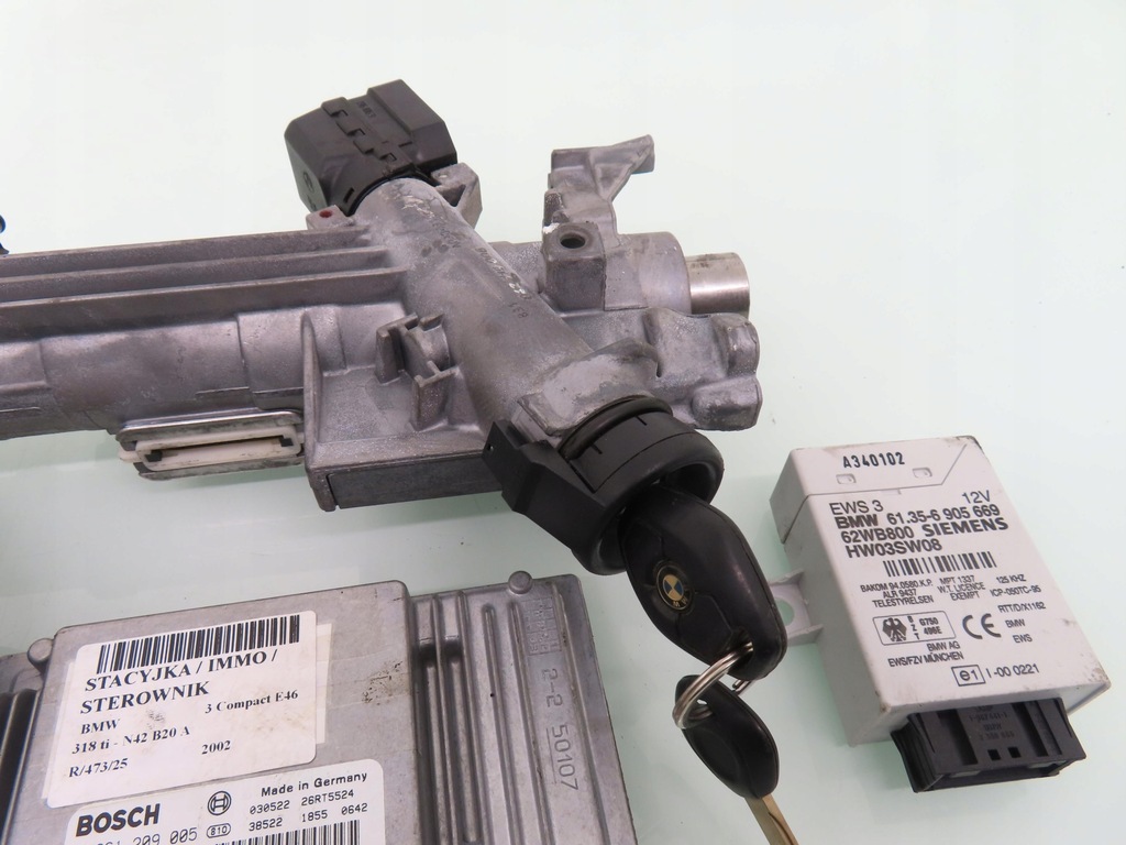 фото №8, Замок зажигания блок управления bmw e46 318 ti n42b20 7523838 0261209005 69143679