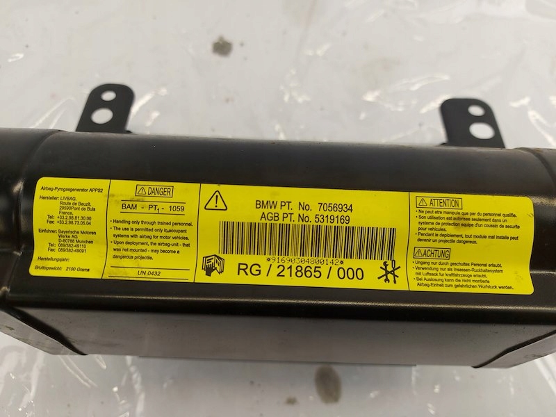 фото №3, Подушка подушка безопасности srs пассажира правая 7056934 mini r50, r53 cooper one