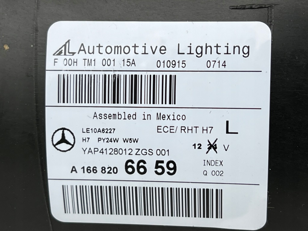 фото №14, Mercedes ml w166 лампа левая + правая h7 nowe oryg.