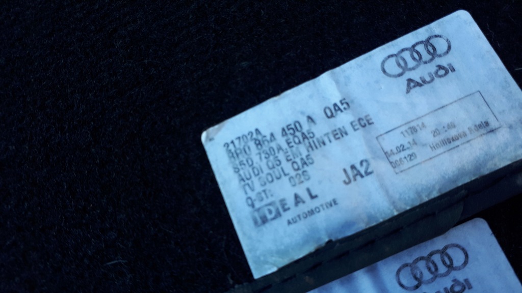 фото №12, Sq5 8r q5 коврик коврики перед левый правый задняя 4x