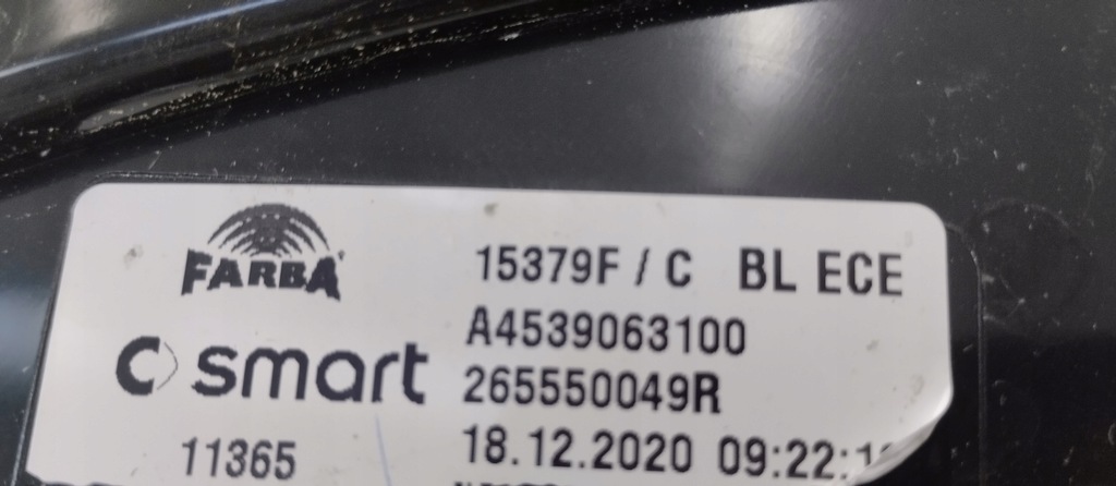 фото №6, Лампа задня задня smart fortwo 453 ліва a4539063100