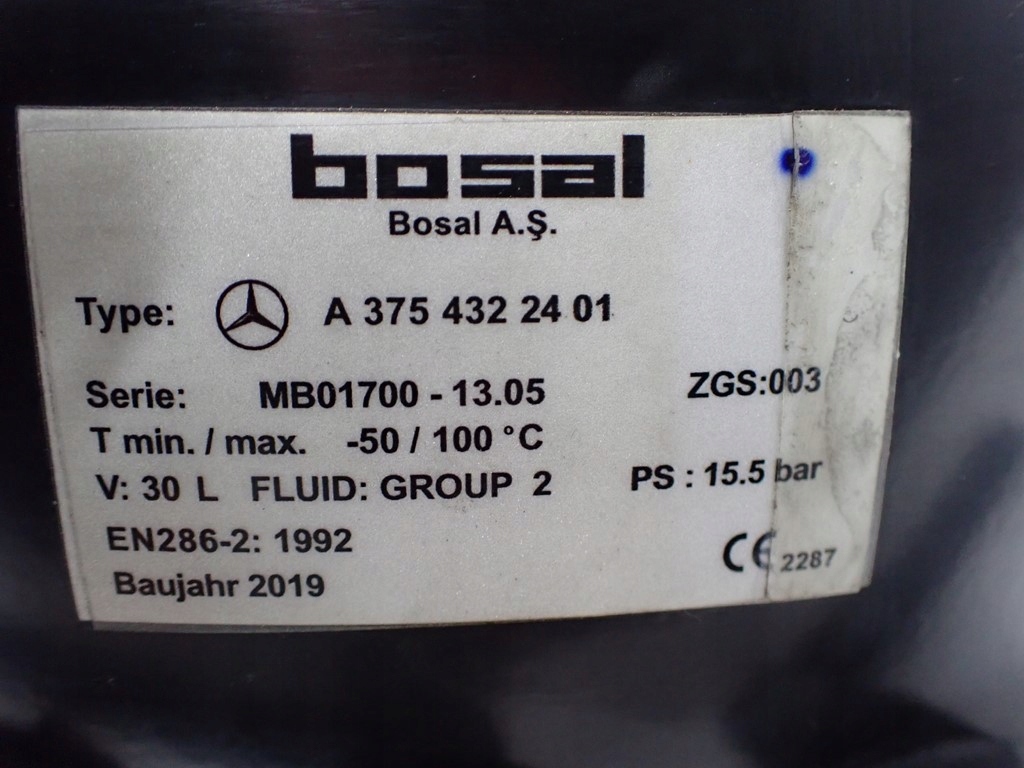 фото №7, Бак воздуха подвеска mercedes benz intouro atego a3754322401