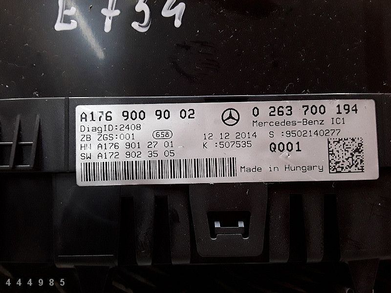 2016 mercedes a class спидометр przyrządu 2100cdi a1769009002 с Разборки