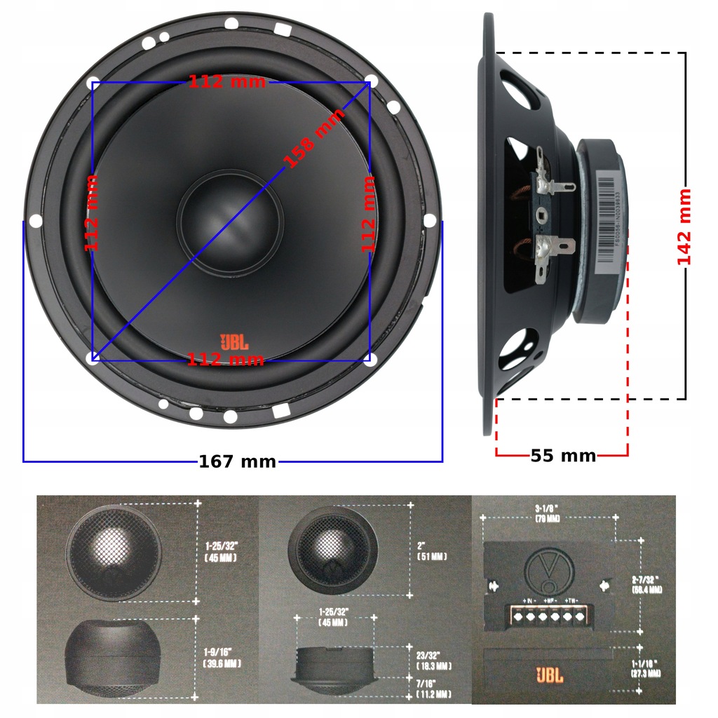 фото №11, Динамики автомобильные jbl stage2 604c дистанционные проставки do lexus ct es gs gx is rx