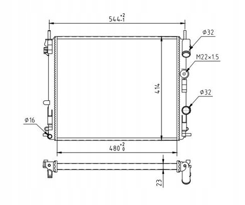 Hart 603 883 радіатор, система охолодження двигуна Ціна