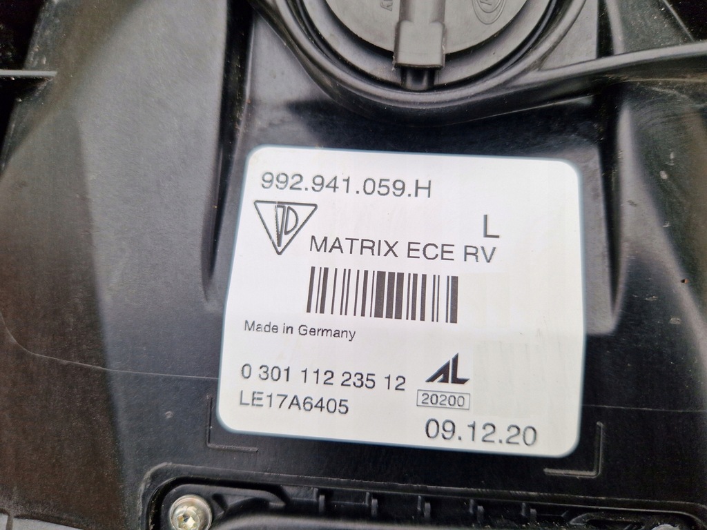 фото №8, Повний лампи перед передні porsche carrera 911 992 matrix europa 2019-