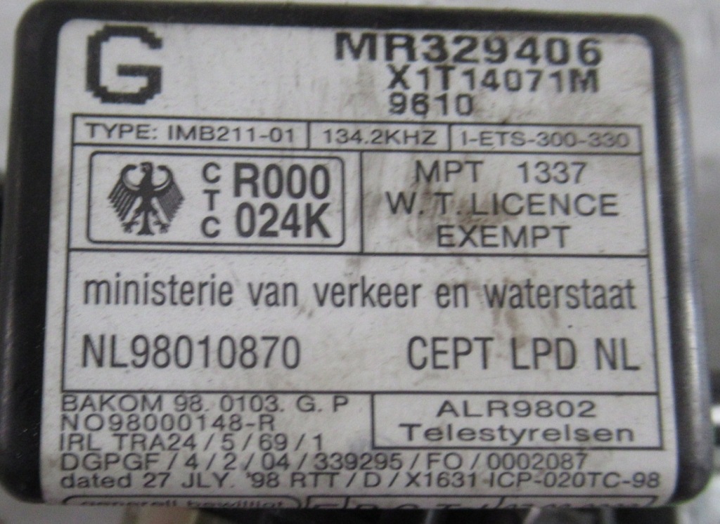 фото №3, Mitsubishi space runner 2.4 gdi замок зажигания mr329406