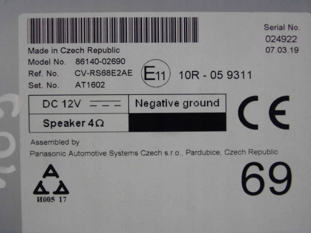 фото №9, Toyota corolla e210 e21 2019 радио экран дисплей 8614002690 86140-02690