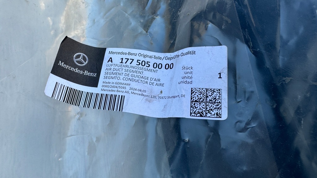 фото №10, Решітка радіатора повітропровід повітря впуск mercedes a-klasa b-klasa cla a1775050000