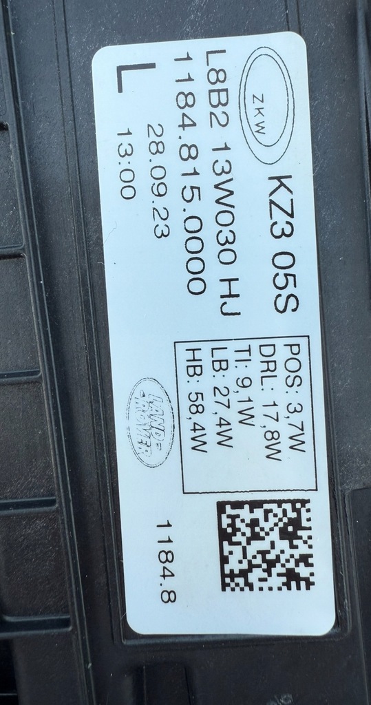 фото №10, Land rover defender ii l663 2020- лампа ліва full led kpl matrix nowa eu