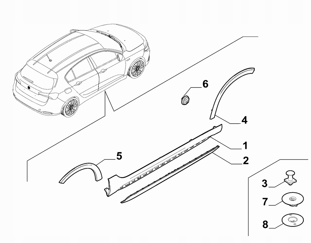 фото №15, Tipo egea cross молдинг крила задня задня права