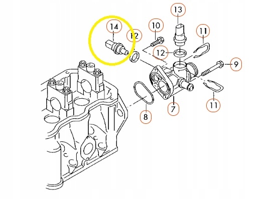 фото №9, Датчик температуры воды audi a4 1.9tdi febi bilstein 32510 датчик,