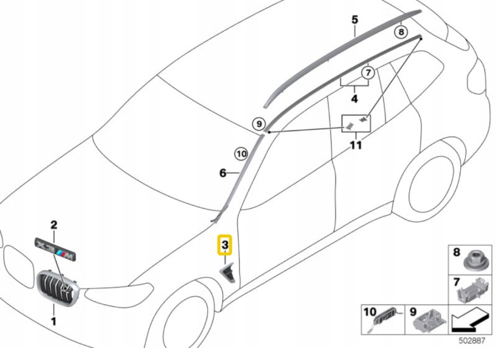 фото №6, Отделка канал воздушный правый bmw x3 m f97 оригинальный 51138098090
