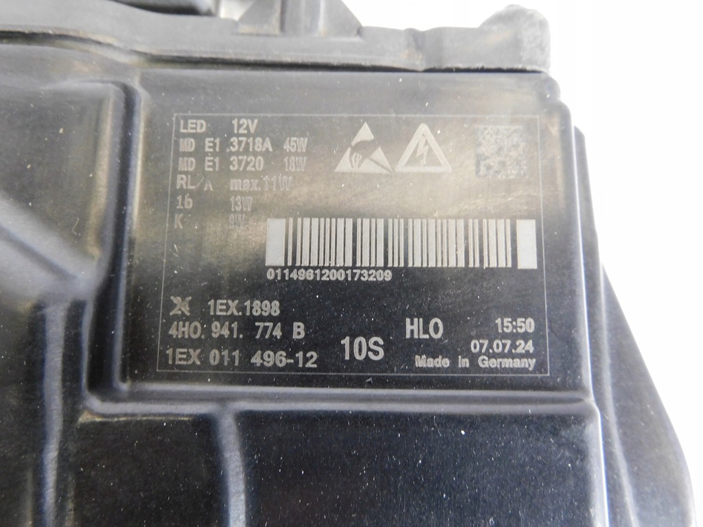 фото №16, Audi a8 d4 4h lift лампа права ліва full led 4h0941034 4h0941033 повний