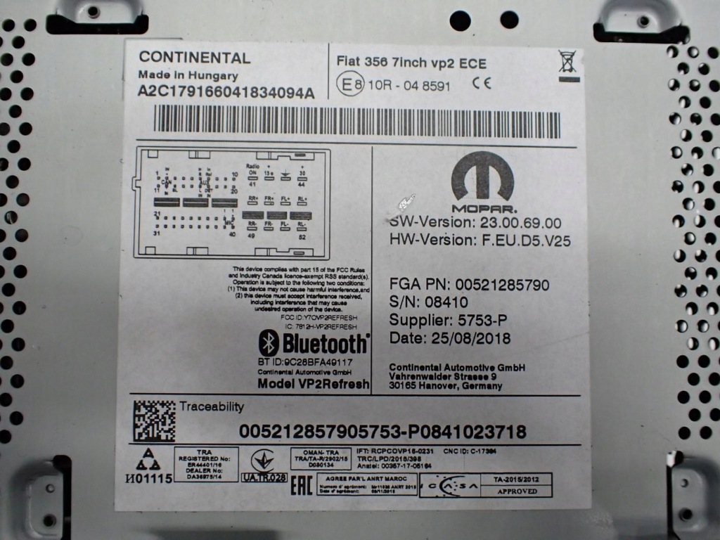 Навигация navi радио заводская оригинал 00521285790 fiat tipo 2 18r Цена