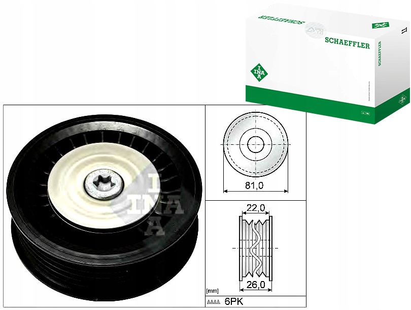 фото №1, Schaeffler ina 532 0678 10 ролик напрямна / напрямна, ремінь клиновий зубчастий