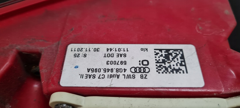 фото №11, A7 4g s7 лампа левая левый задняя w крыло 4g8945095a usa