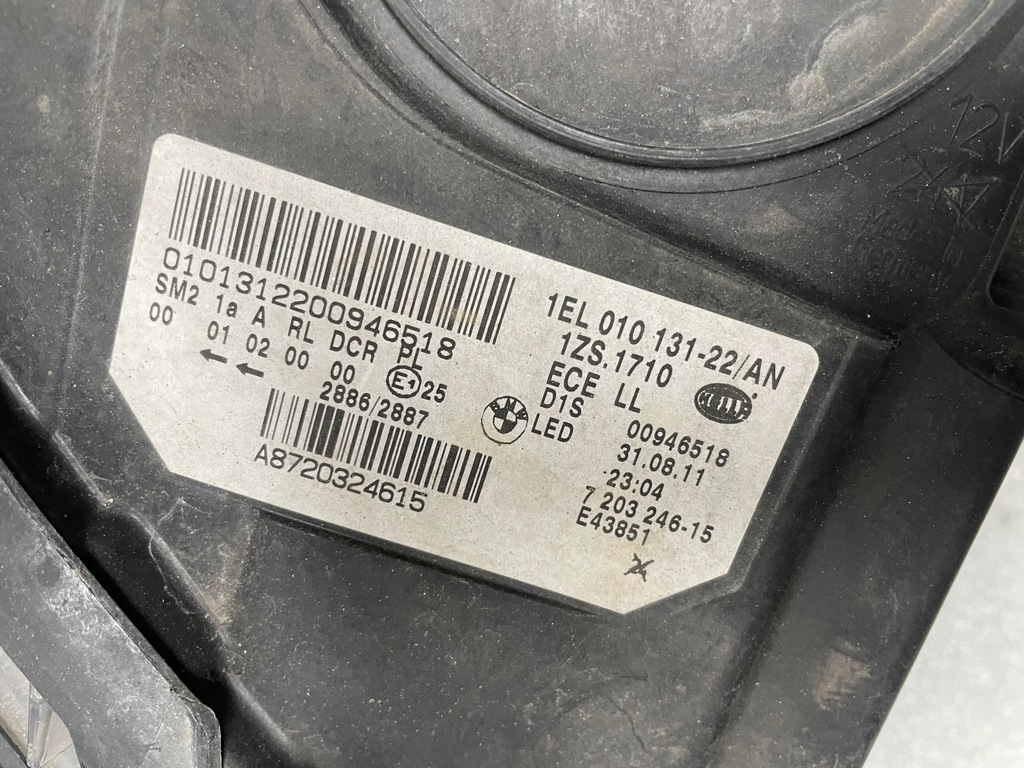 фото №10, Лампа права передня bmw 5 v f10 f11 bi ксенон ні поворотний правий перед