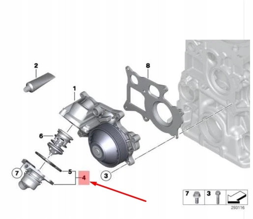 Купить Bmw 1 f20 корпус термостата насоса системы охлаждение 11518577895 oem