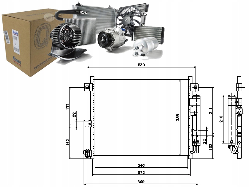 фото №1, Nissens 94949 конденсатор, кондиционер