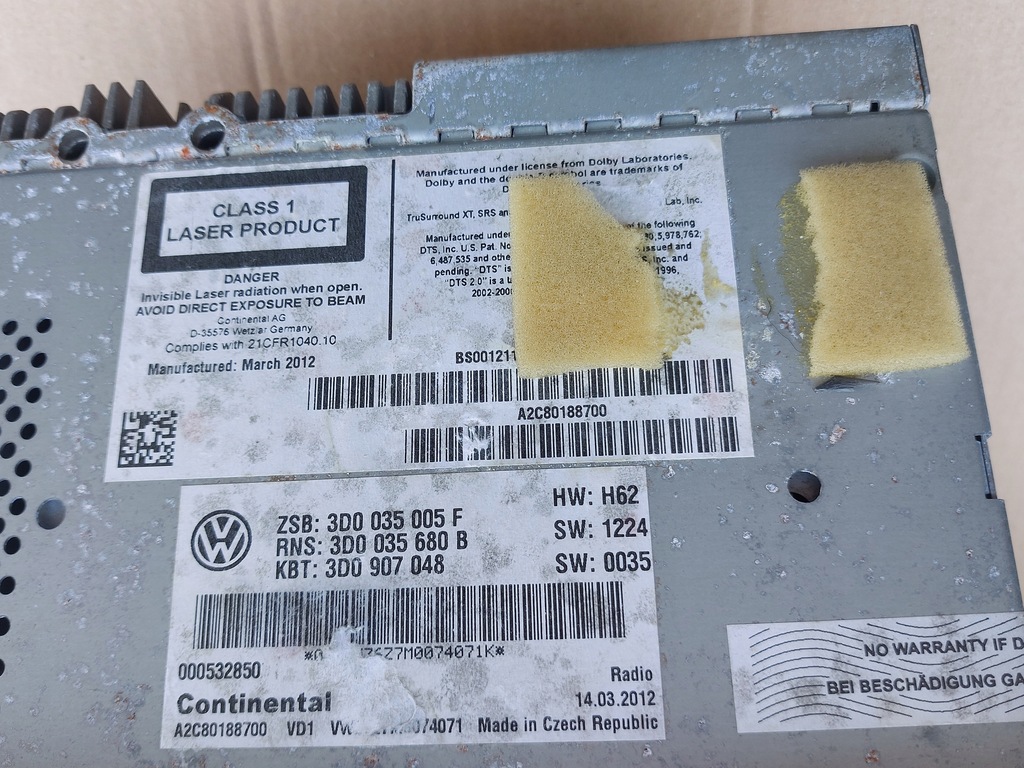 фото №8, Vw phaeton ii lift радіо навігація navi 3d0035005f 3d0035680b + kod 0972