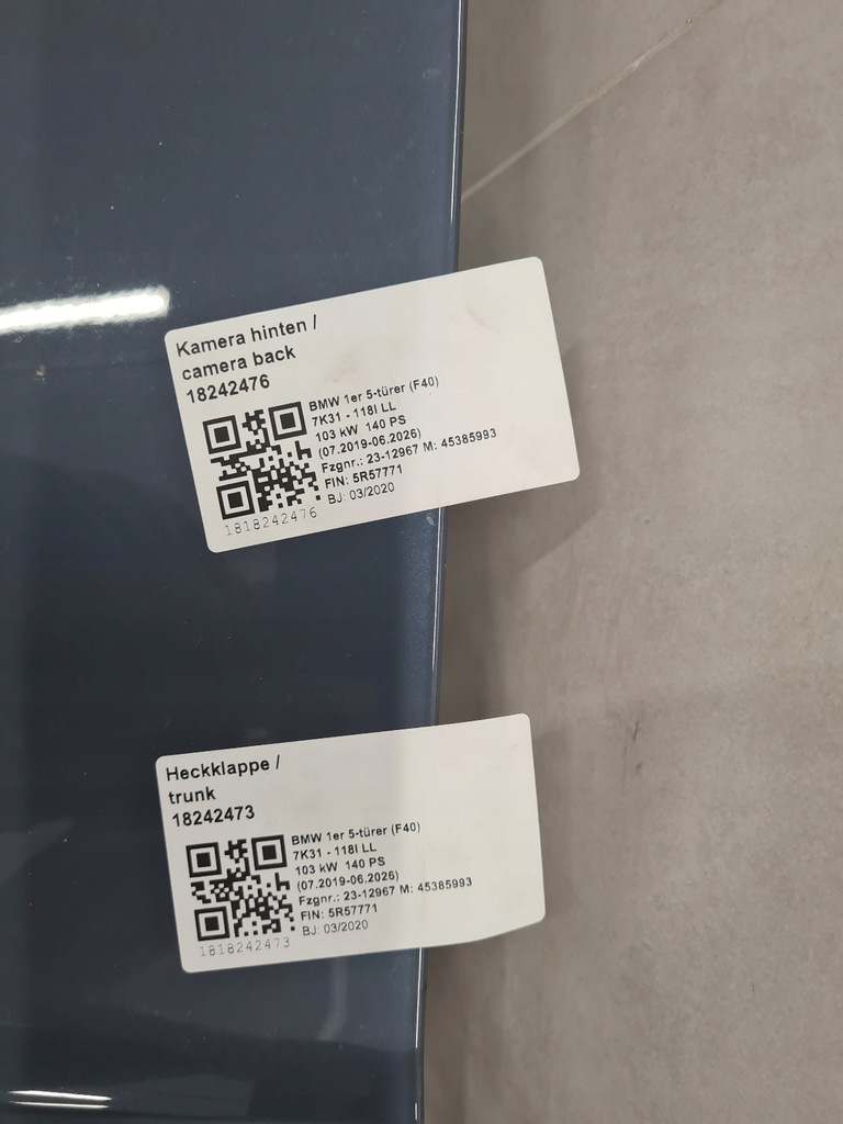 фото №7, Bmw 1 f40 кришка багажника багажника c3n