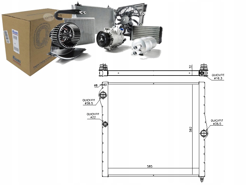 Купить Радиатор воды bmw x5 m e70