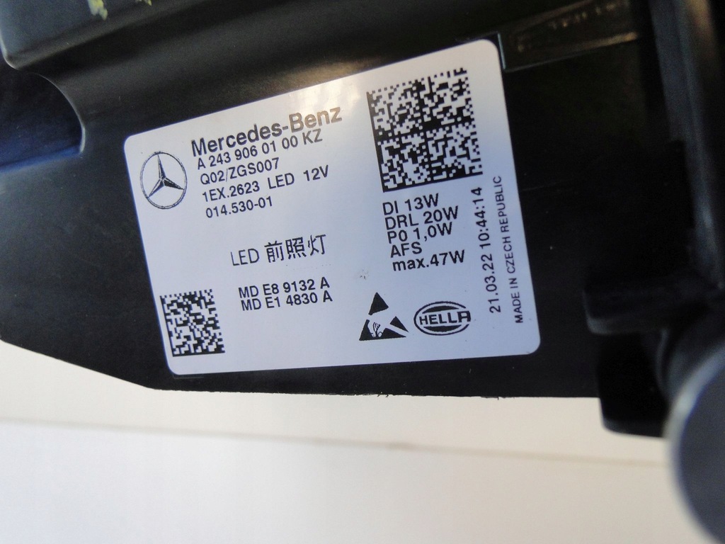 фото №13, Mercedes eqa h243 243 лампа передняя левая led