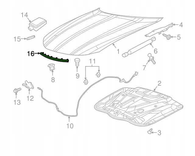 фото №9, Трос замка фаркопа капот перед dodge challenger 2015- 68185112ab оригинал