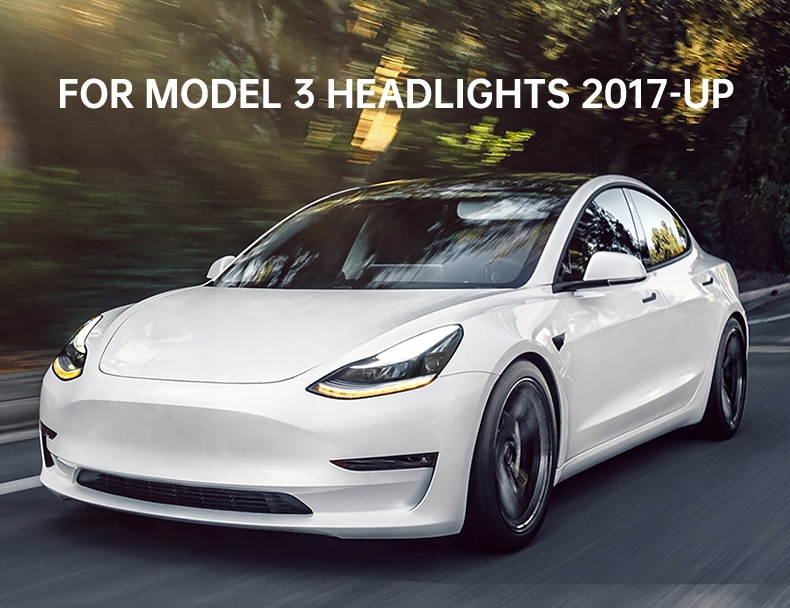 фото №8, Tesla model 3 2017-23 лампа лампы перед led vland