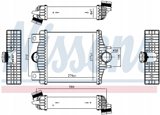 Nissens 961427 радиатор воздуха наддувочный Цена