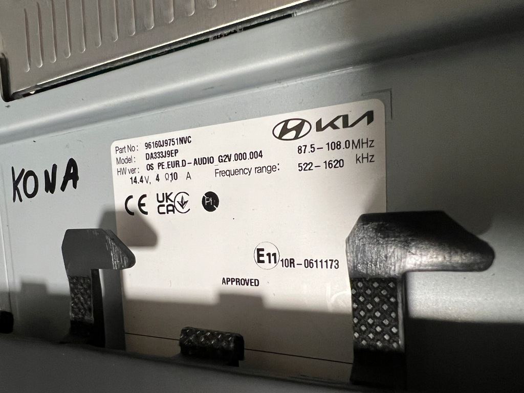 фото №8, Hyundai kona 21- lift радио дисплей 96160j9751nvc