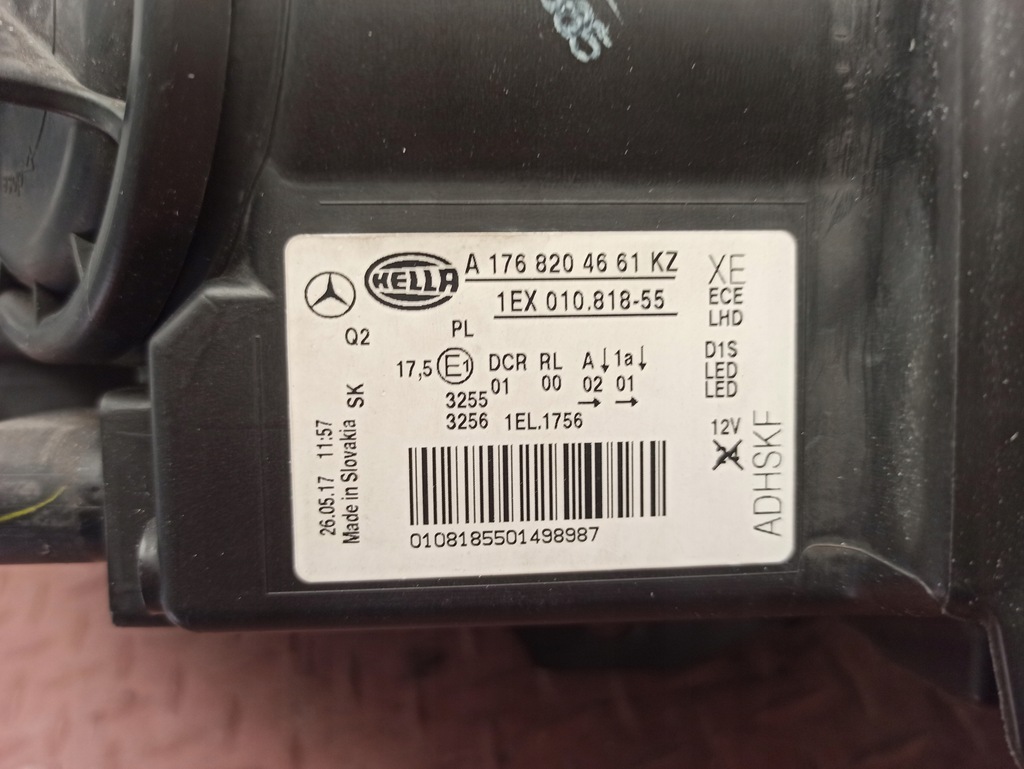 фото №12, Mercedes w176 bi ксенон нет поворотный amg czerwona ładna euro лампа правая левая