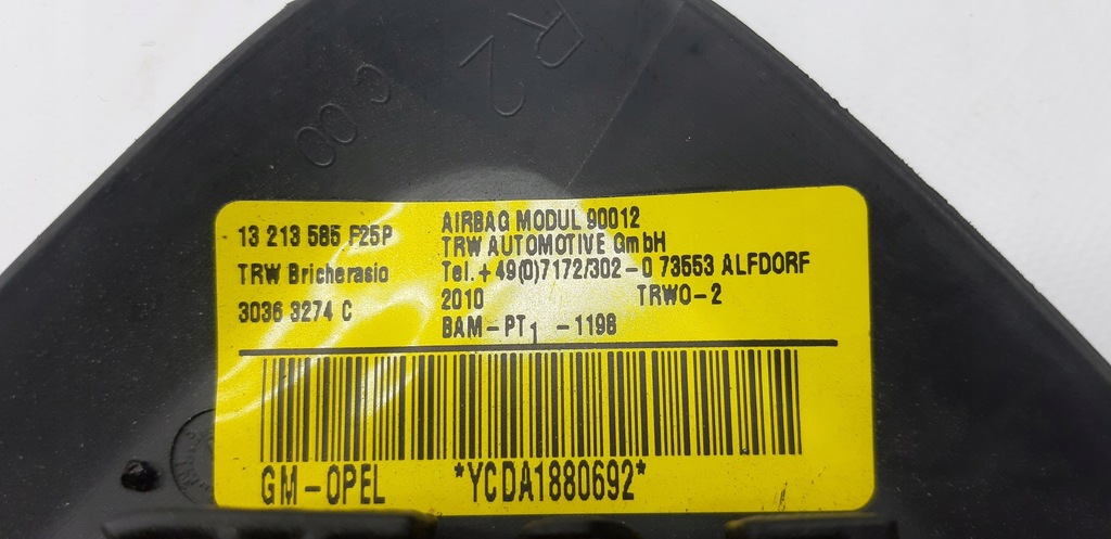 фото №6, Подушка сиденье правый перед 13213585 opel corsa d