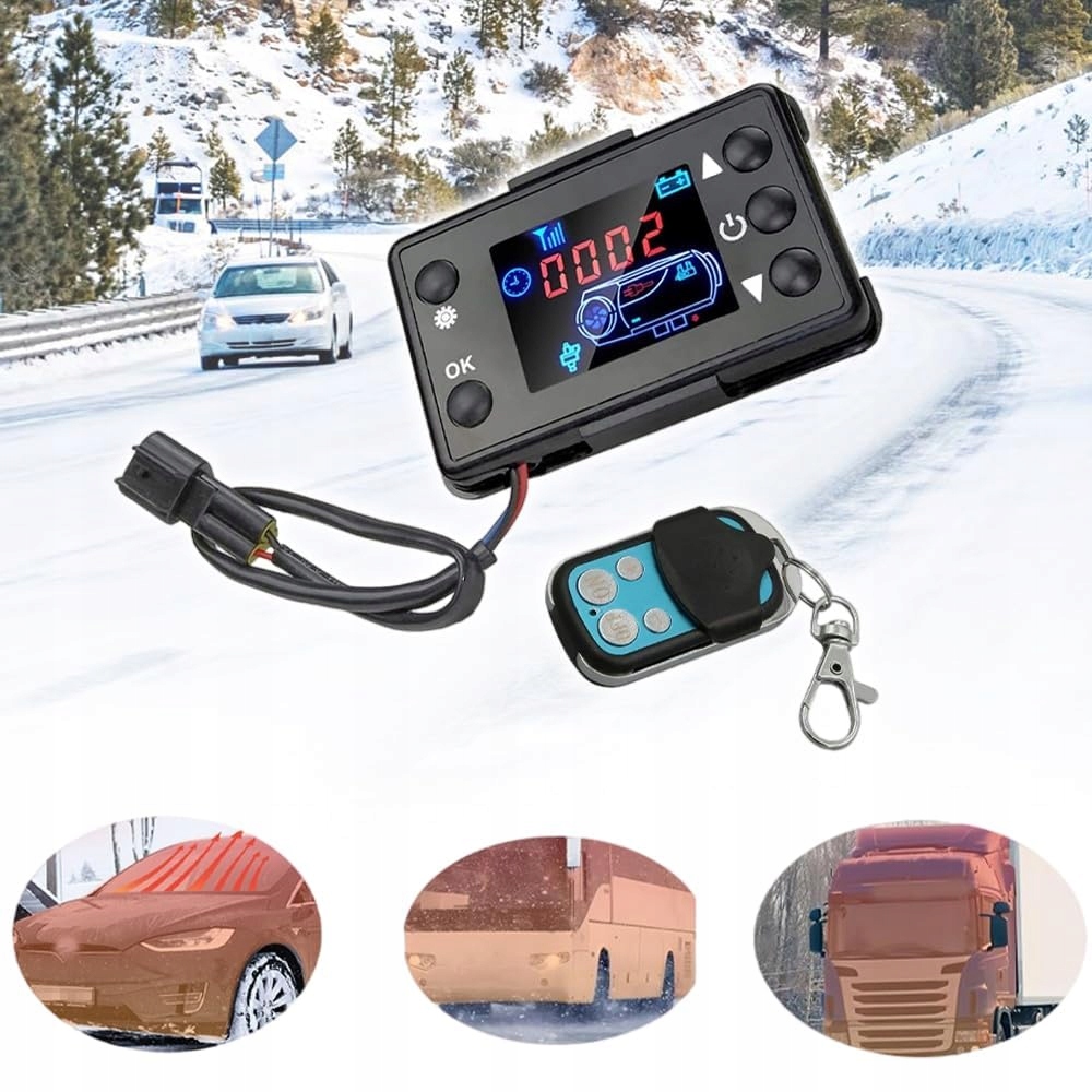 фото №10, Набір блок керування обігріву стояночного з дисплей lcd 12v/24v pilot