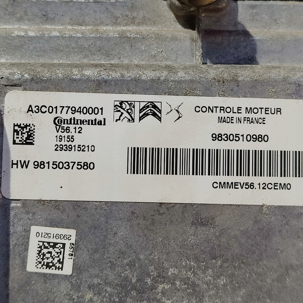 фото №6, Citroen c3 iii бортовий комп'ютер замок запалювання набір do запуск