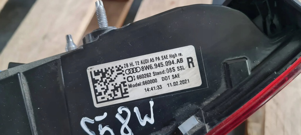 фото №10, S5 8w lift a5 лампа w крышка правая правый задняя задняя sportback usa 8w6945094ab