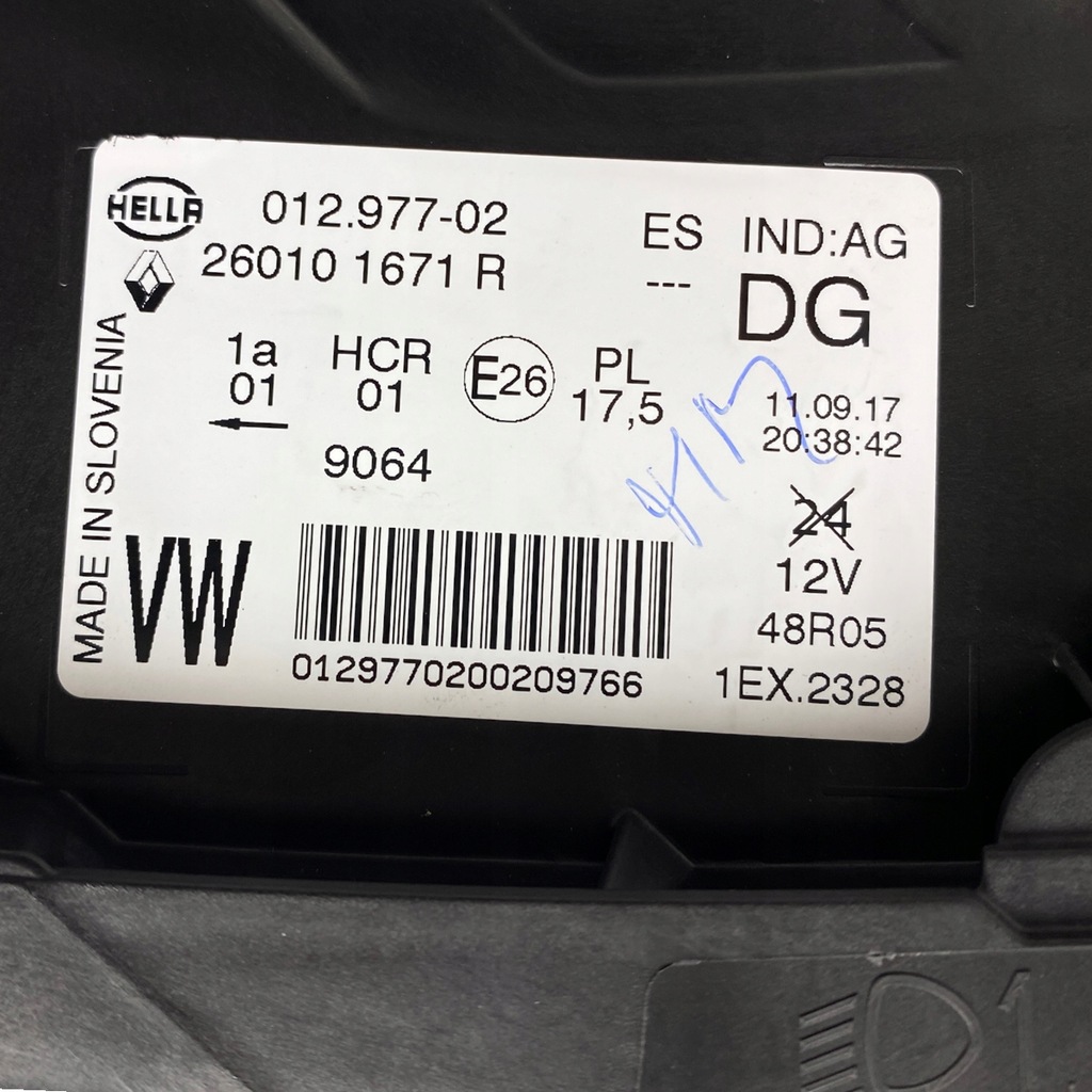 фото №16, Nowa оригінальний номер лампа передня права renault captur i lift