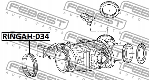 фото №7, Febest ringah-034 прокладка, патрубок дроссель