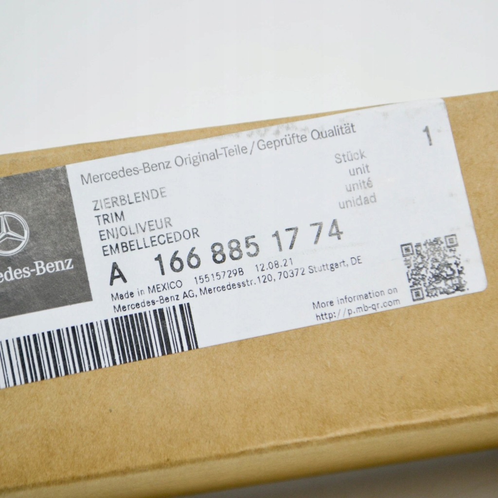 Купити Mercedes-benz m-class w166 передня частина бампер left хром trim a1668851774