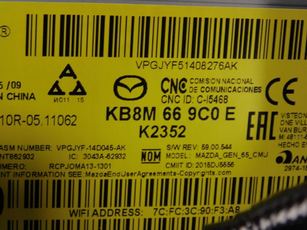 фото №9, Mazda cx5 ii 2017+ навигация kb8m 66 9c0 e