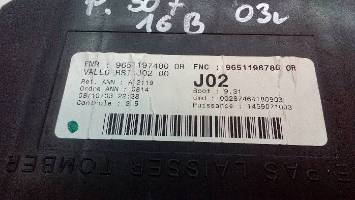 фото №12, Коробка bezpiecznikówbsi peugeot 307 96511967800r