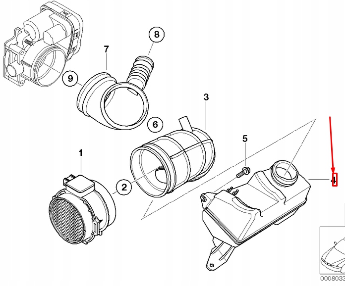 Bmw 5 e39 резонатор витратомір повітря hot-film 13541438794 Ціна