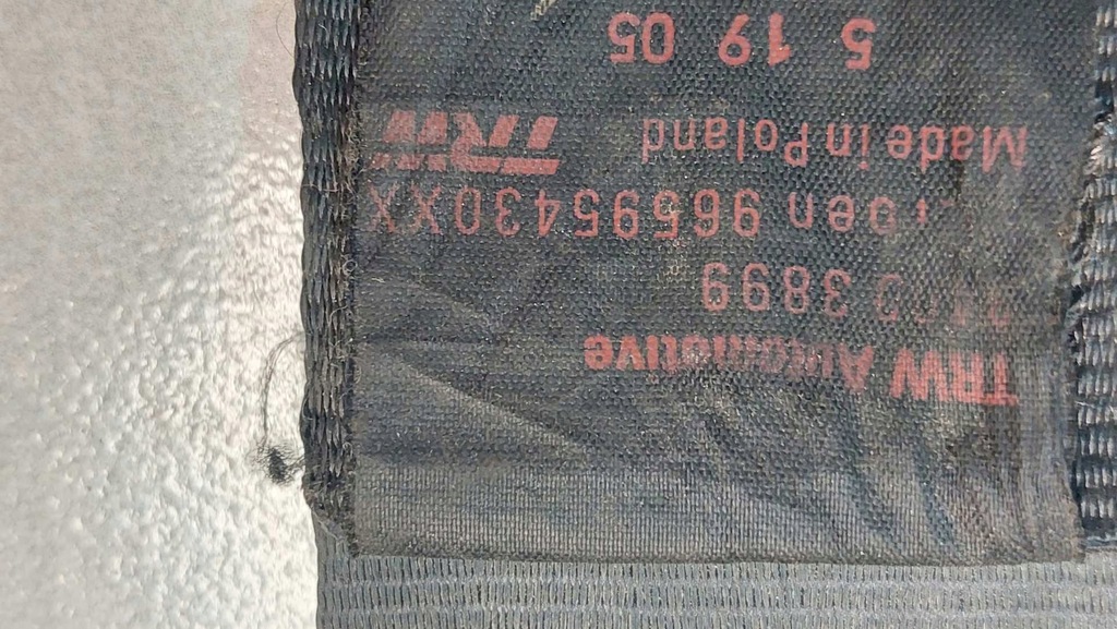 фото №6, Pas безпеки правий перед citroen c2 1.4 b 3d