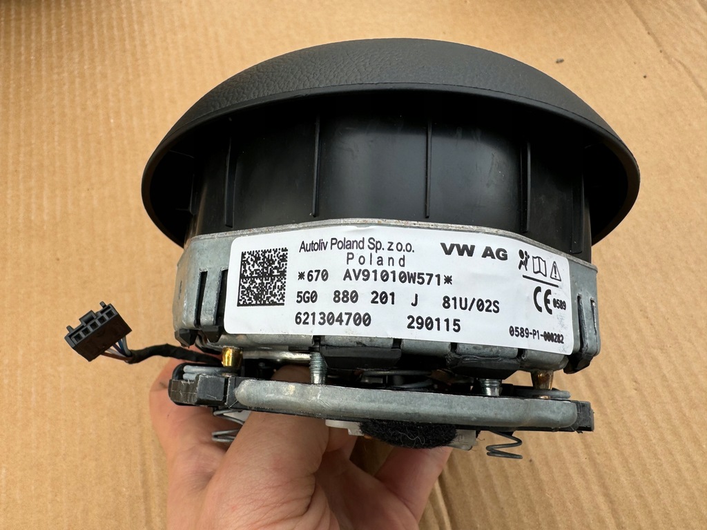фото №10, Подушка подушка безопасности водителя vw golf polo scirocco r gti gtd r-line 5g0880201j